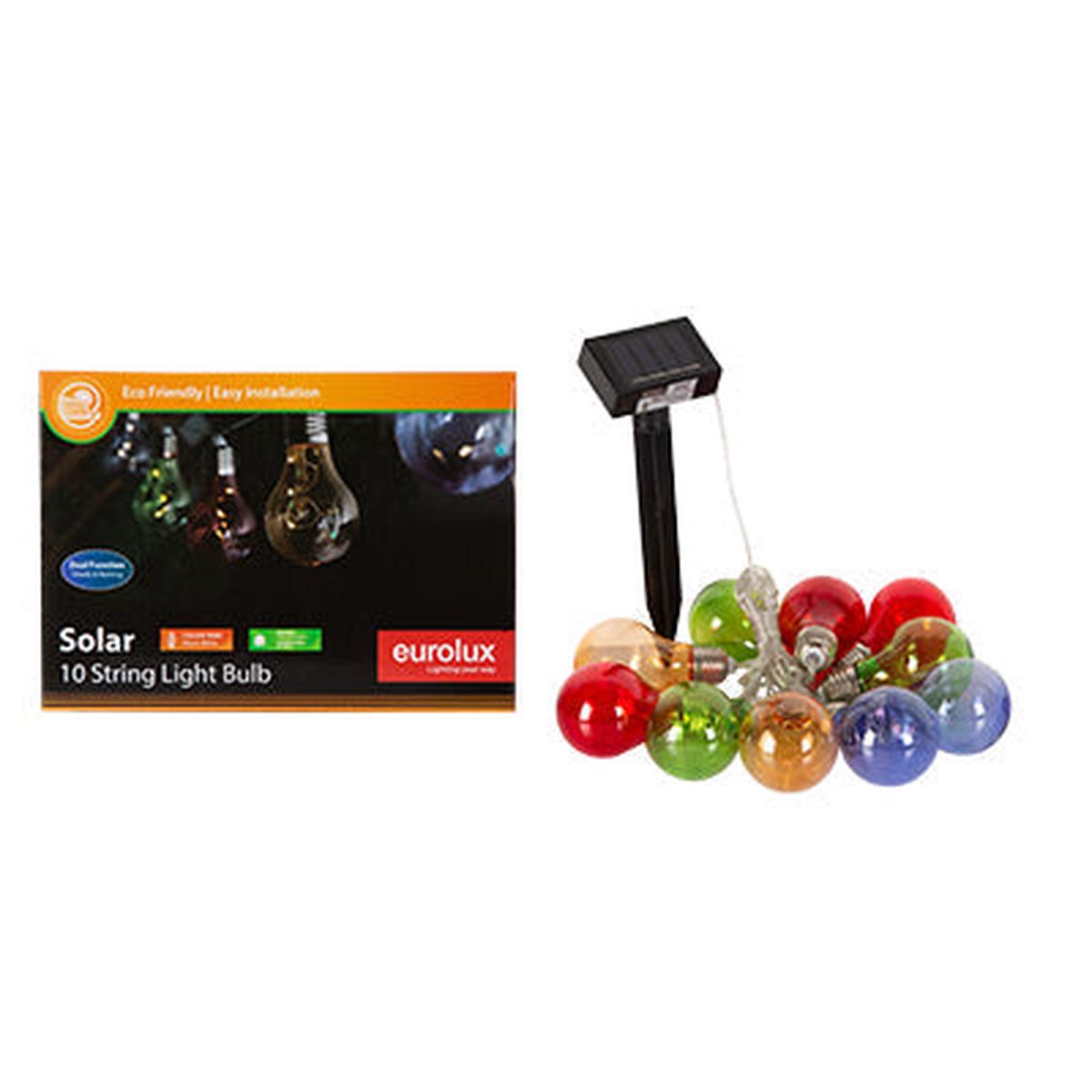 Eurolux Solar String Light Set 10 Light Colour