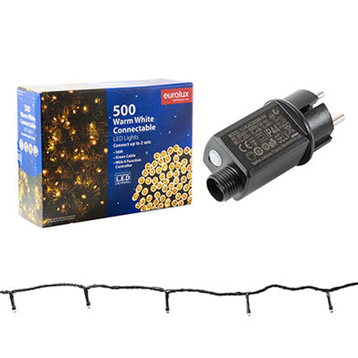Eurolux String Light 500 LED 50M Connectable Warm White