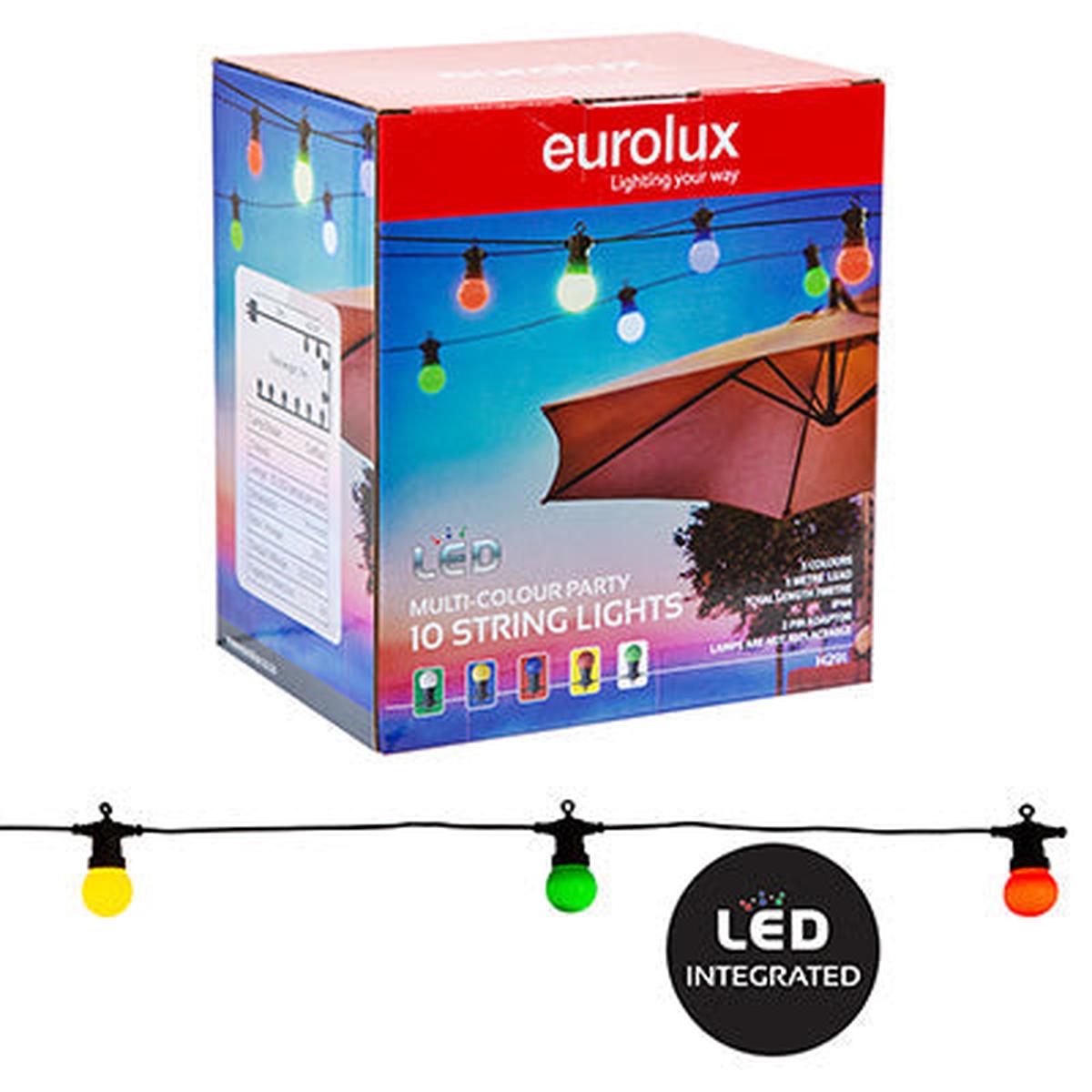 Eurolux String Lights LED 10PK Golfball Colours