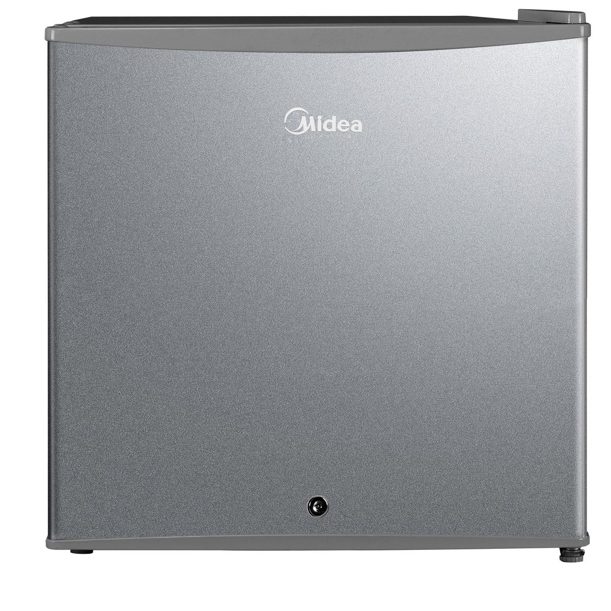 Midea 43L Single Door Bar Fridge Silver 75W with Lock