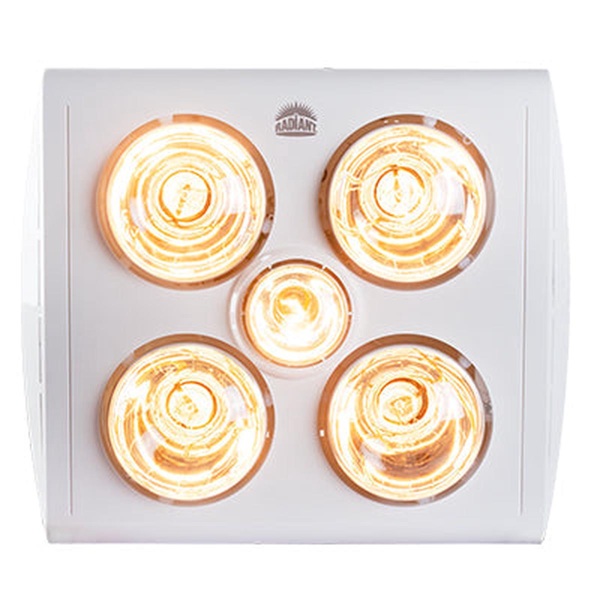 Radiant 5LT Ceiling Light/Heater/Extractor Fan White