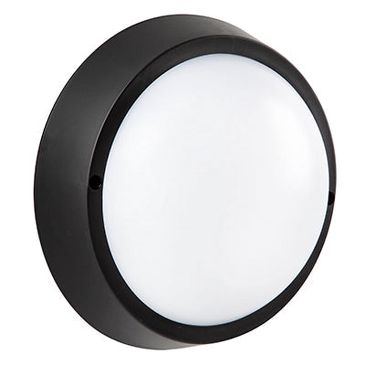 Radiant Bulkhead Round Black LED 10w 4000K
