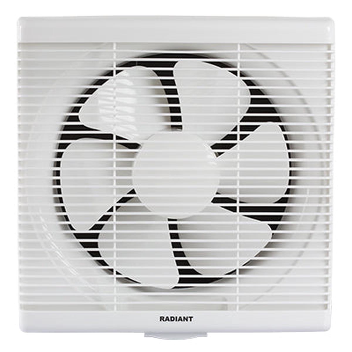 Radiant Extractor Fan Square Wall-Louvre Fan White 36W