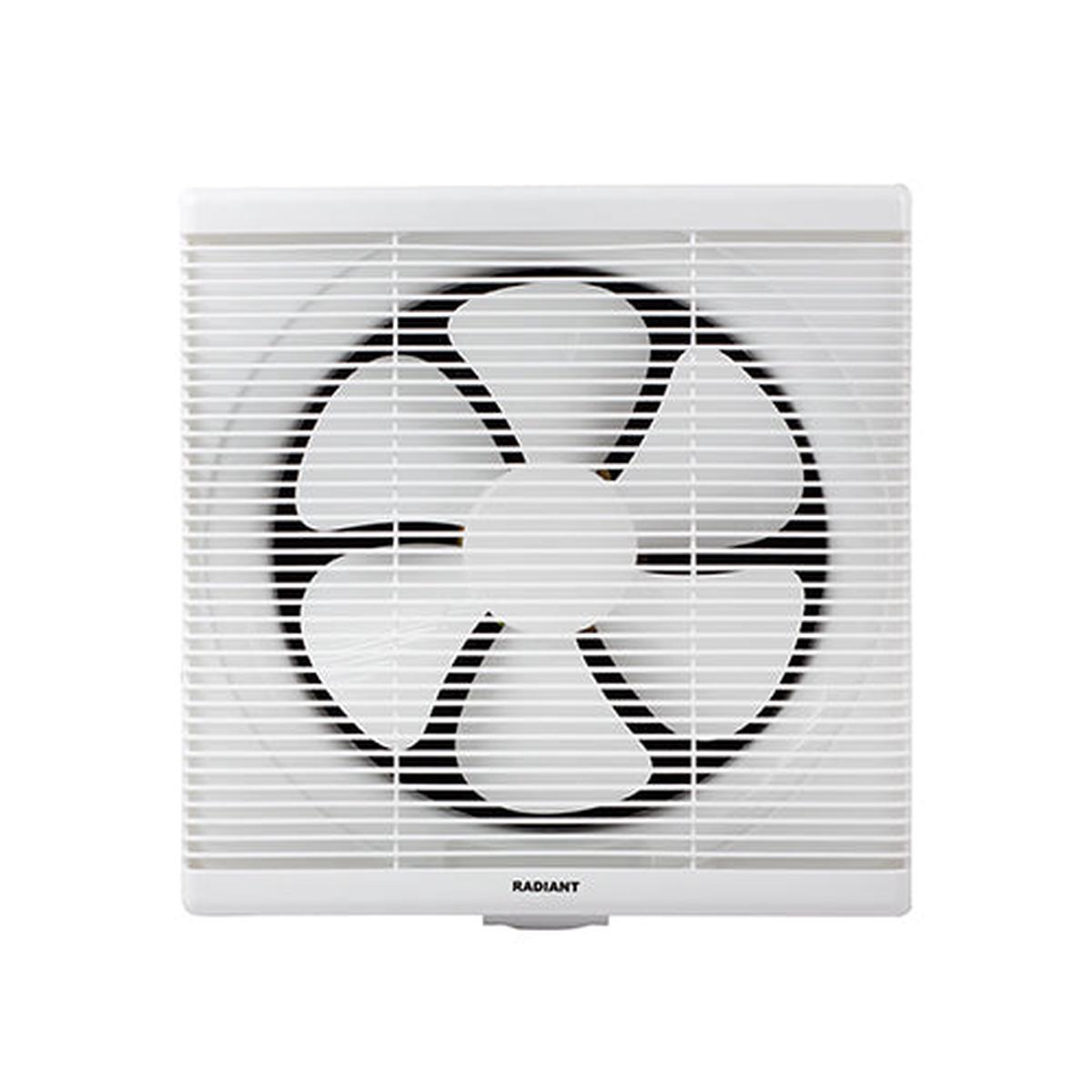 Radiant Extractor Fan Square Wall-Louvre Fan White 48W