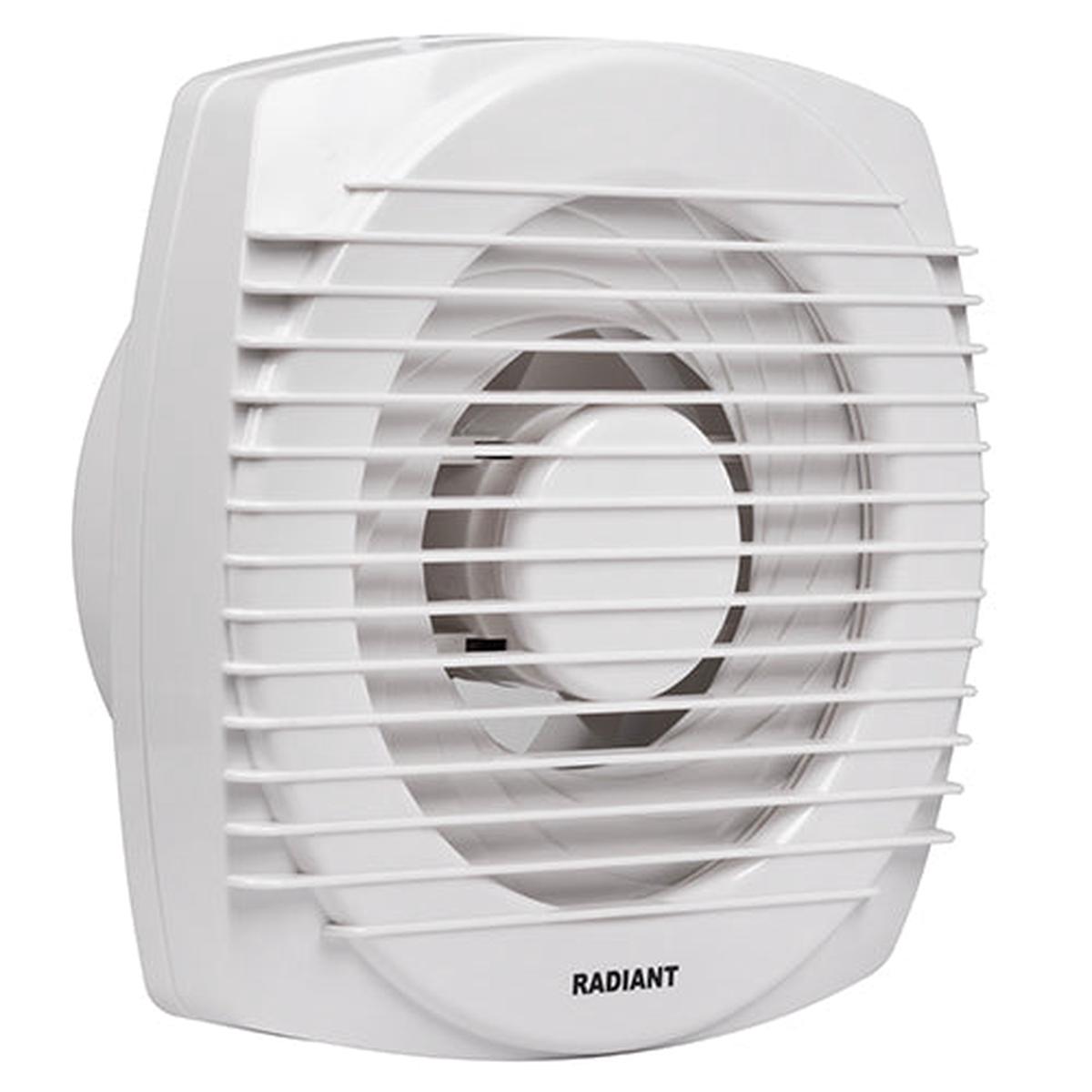 Radiant Extractor Fan Square Window Fan 250mm White 23W
