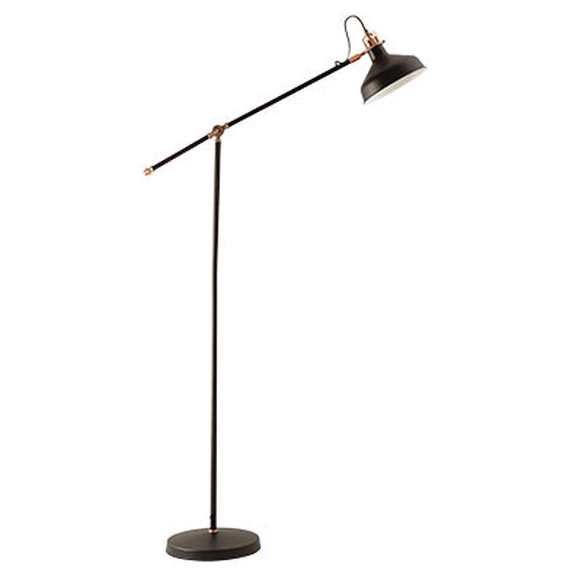 Radiant Floor Light Steel Black & Copper 1xE27