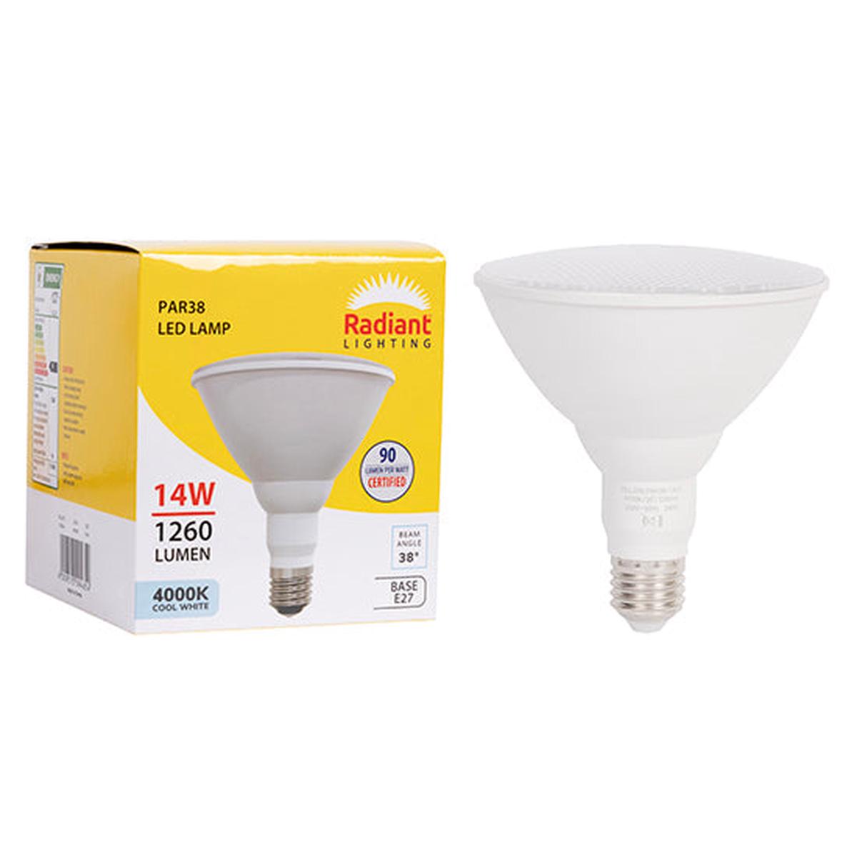 Radiant LED Globe PAR38 14w E27 4000K N