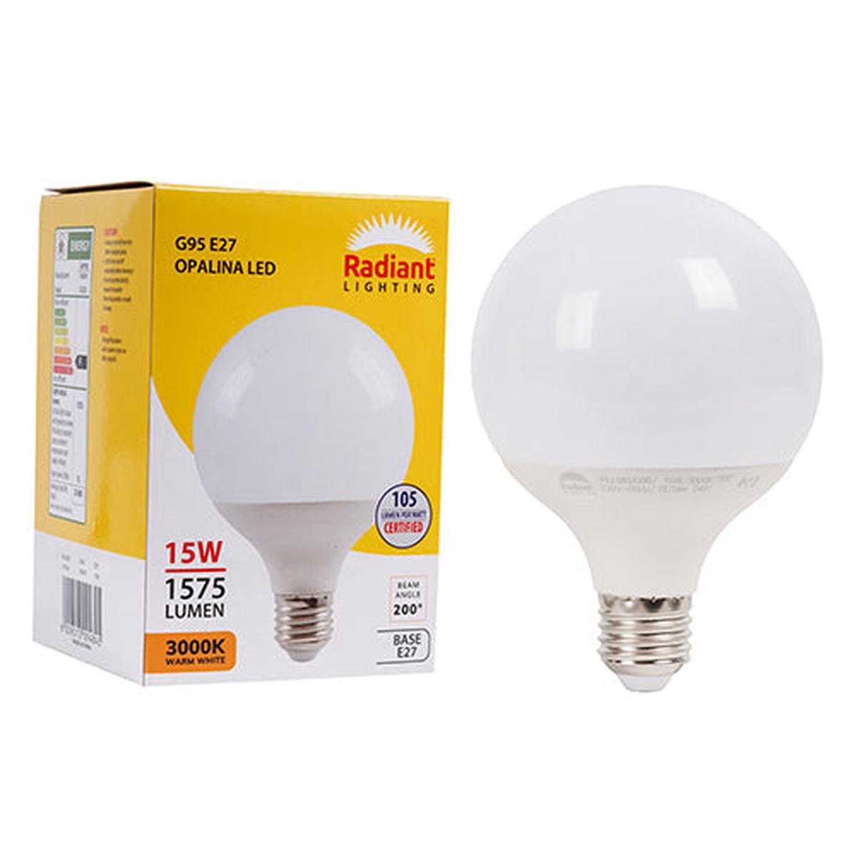 Radiant LED Opalina Frosted G95 15W E27 3000K N