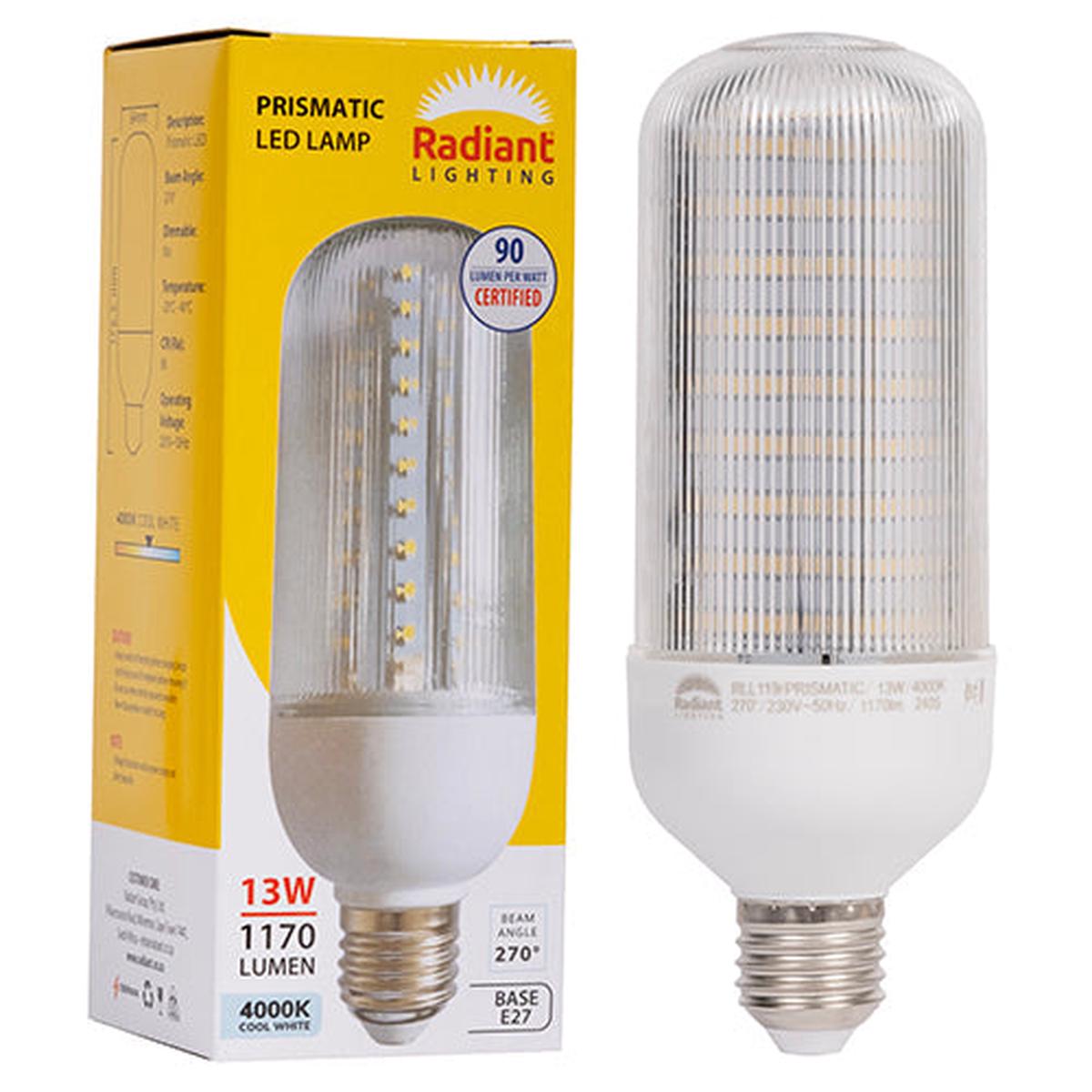 Radiant Prismatic Lamp 13w LED E27 4000K N