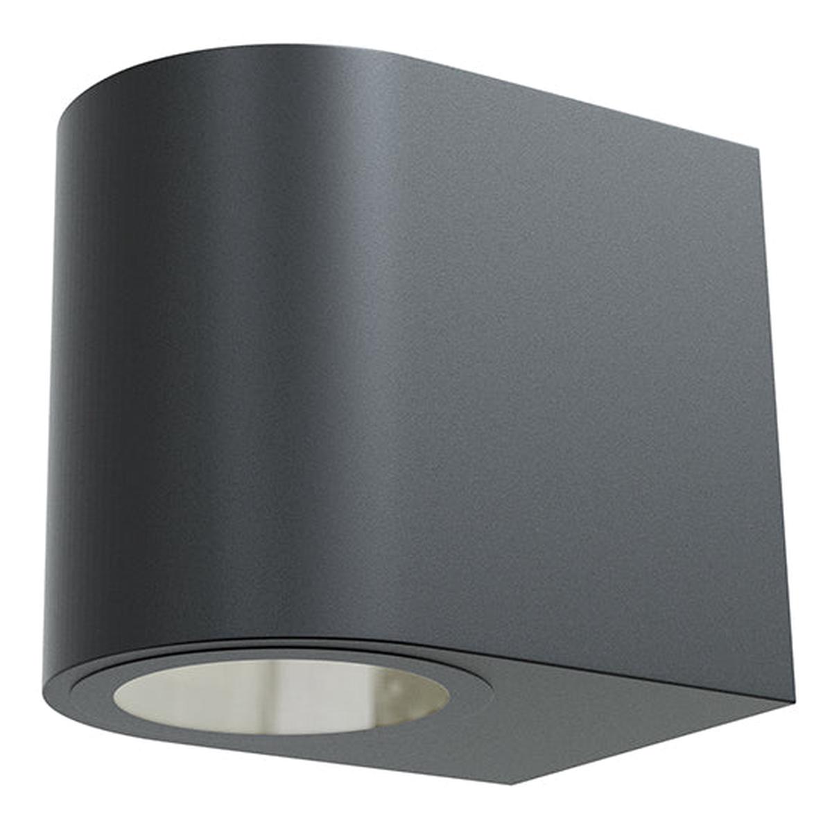 Radiant Wall Light Ombra Outdoor Round Black LED 1x7w