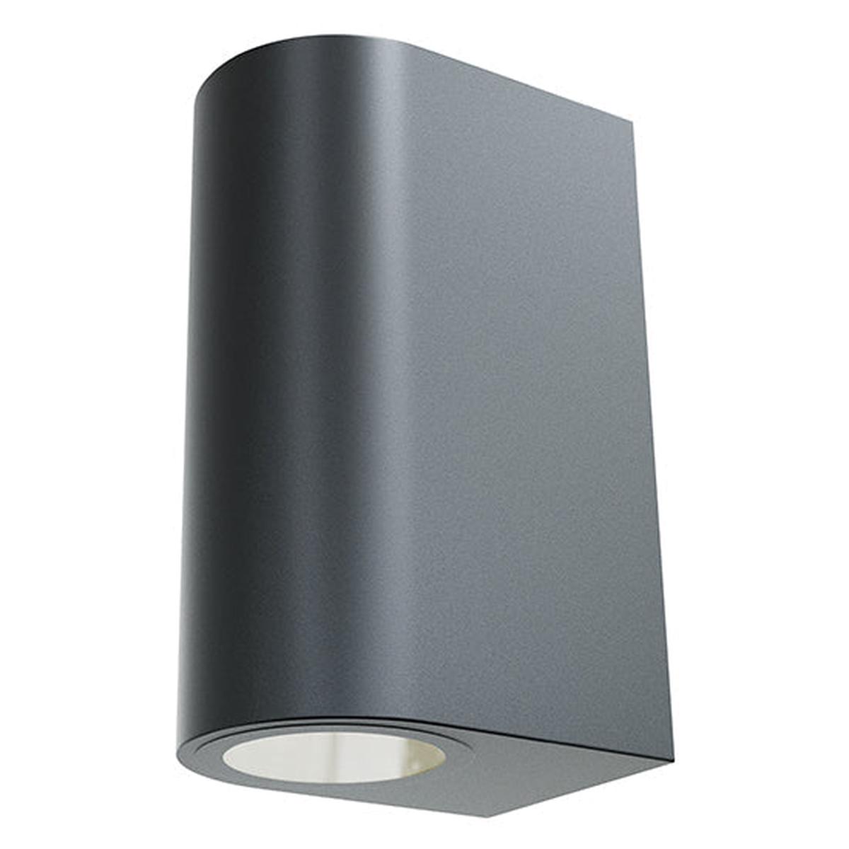 Radiant Wall Light Ombra Outdoor Round Black LED 2x7w