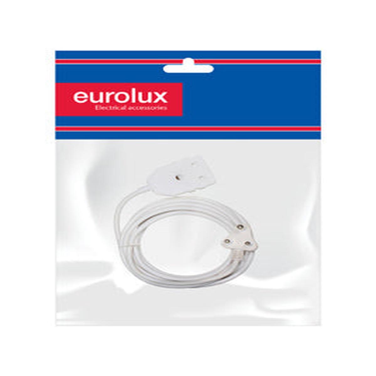 Eurolux 10m Extension Cord White 1.00mm Double