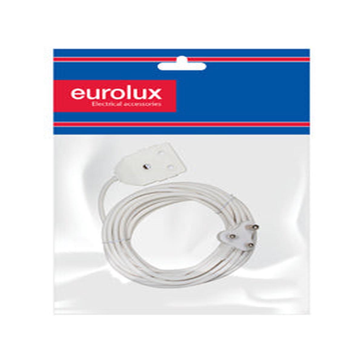 Eurolux 10m Extension Cord White 1.50mm Double