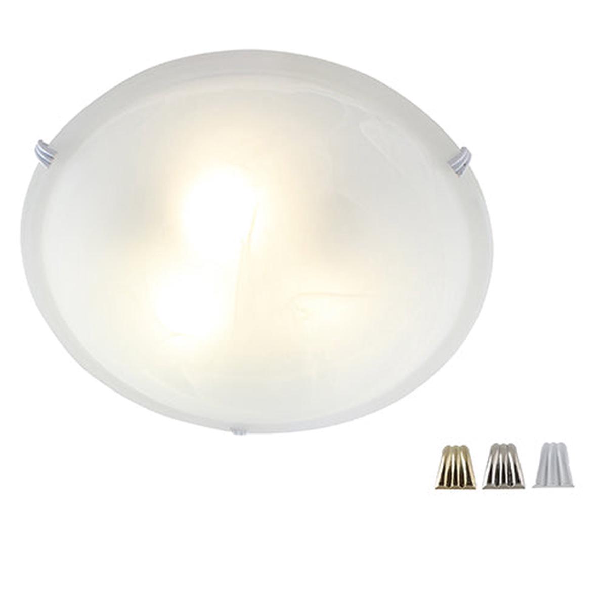 Eurolux Alabaster Ceiling Light 400mm & Set of 3 Clips