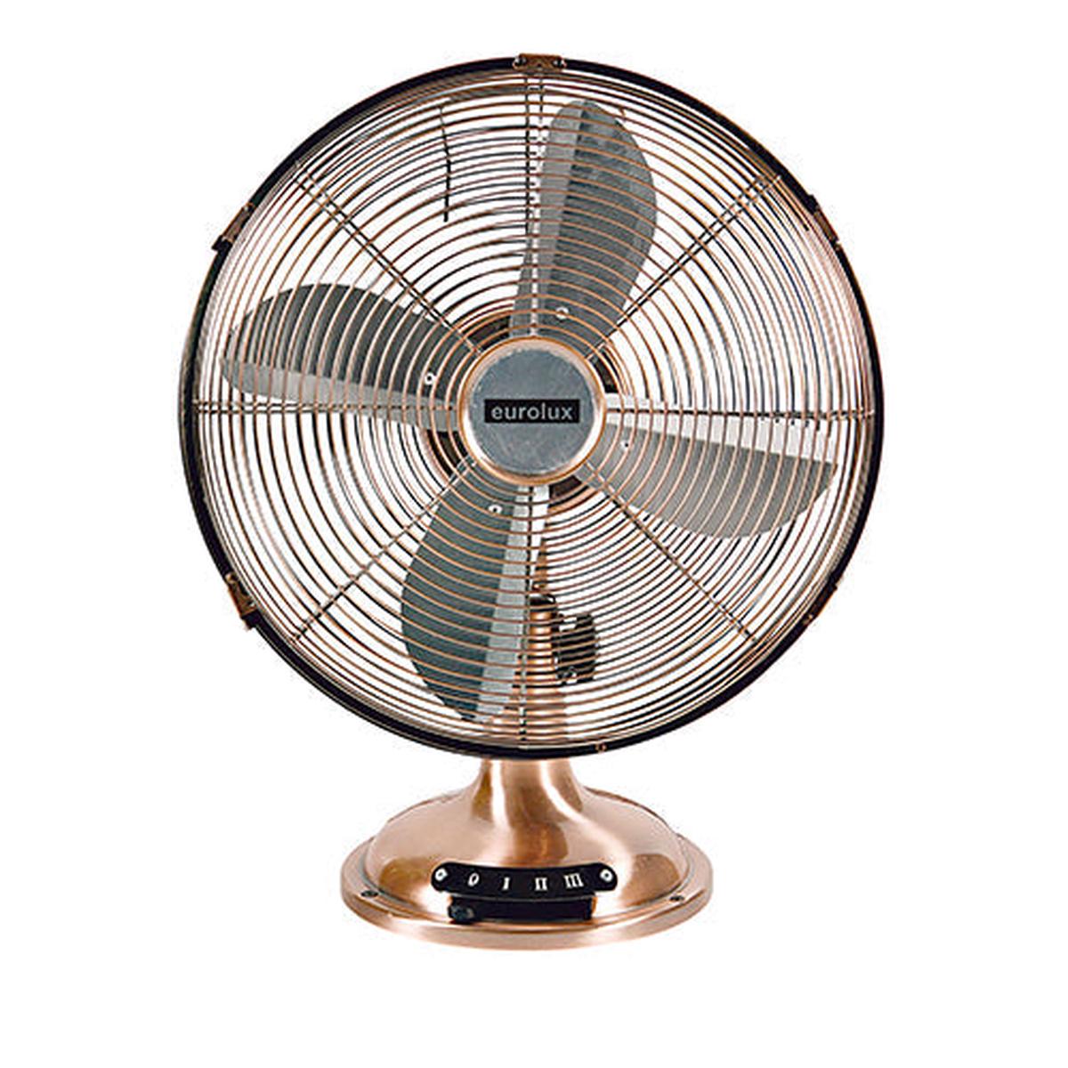 Eurolux Desk Fan 4 Blades Antique Copper 40W