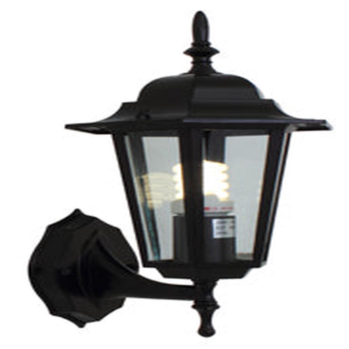 Eurolux Lantern 6 Panel Upfacing Black