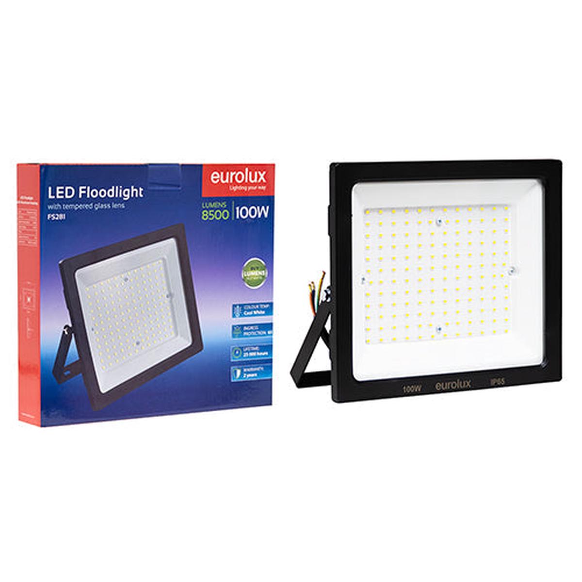 Eurolux LED 100w Floodlight Black 4000K