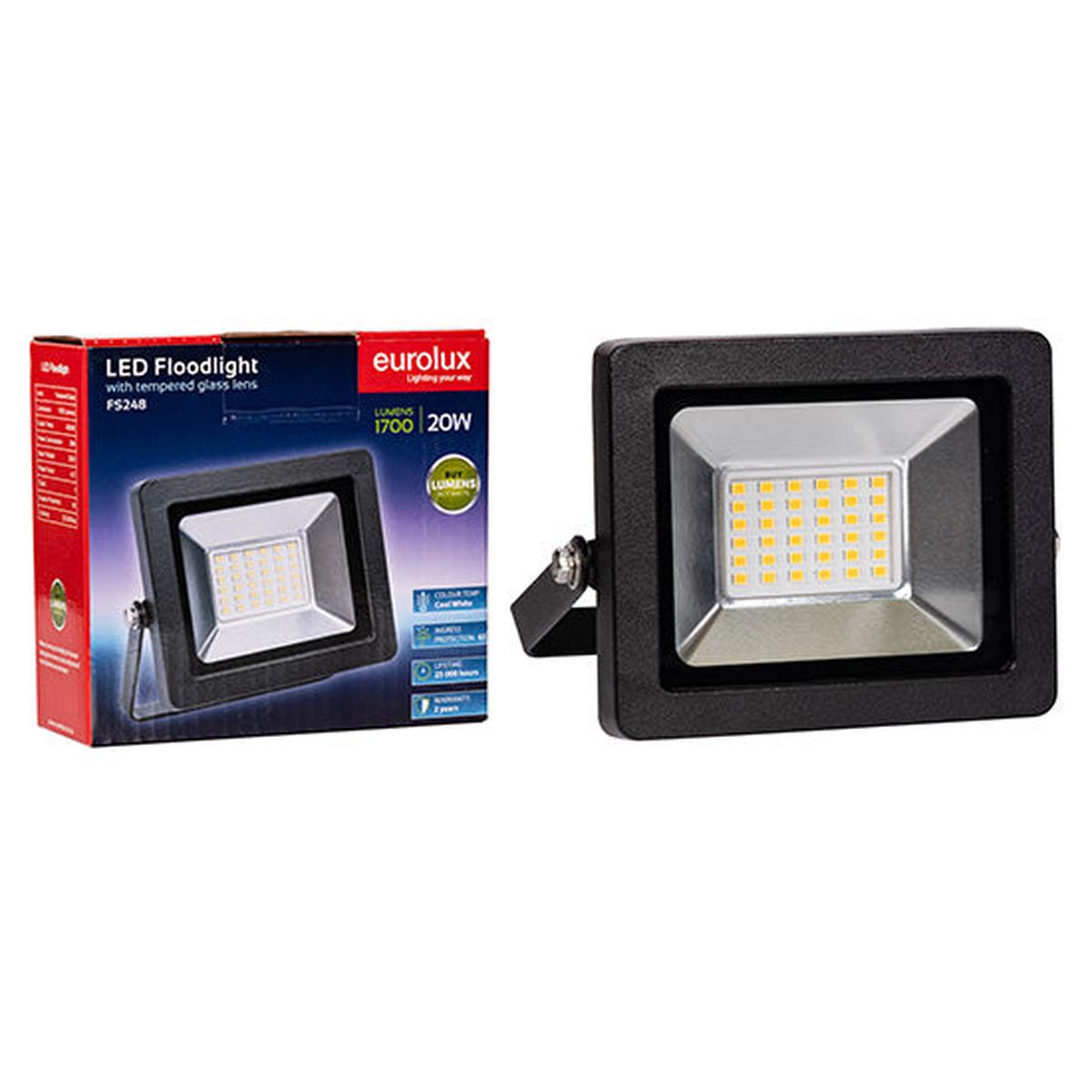 Eurolux LED 20W Floodlight Black