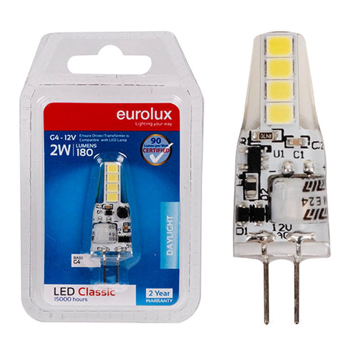 Eurolux LED Bi-Pin Classic 2w G4 6500K N