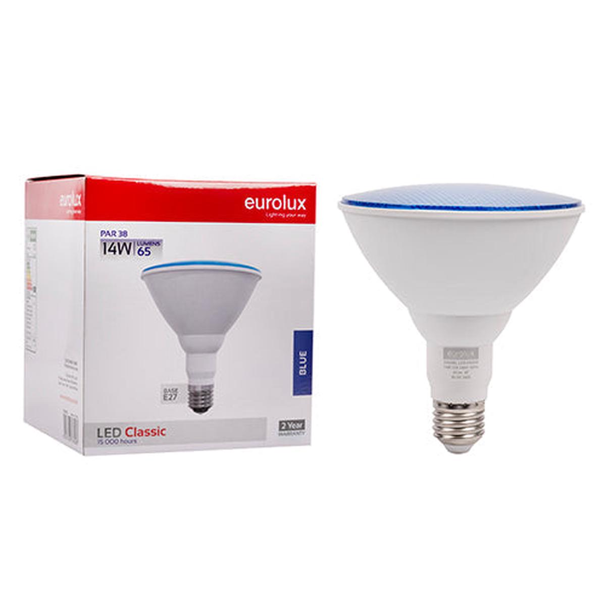 Eurolux LED Globe PAR38 Classic 14w E27 Blue N