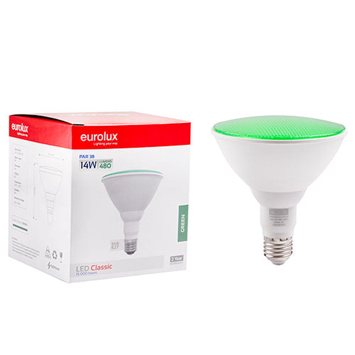 Eurolux LED Globe PAR38 Classic 14w E27 Green N