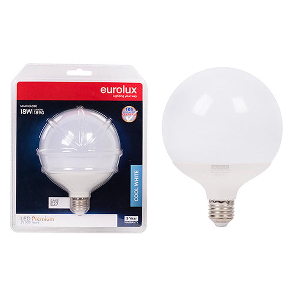 Eurolux LED Maxi Globe G120 Premium 18w E27 4000K N