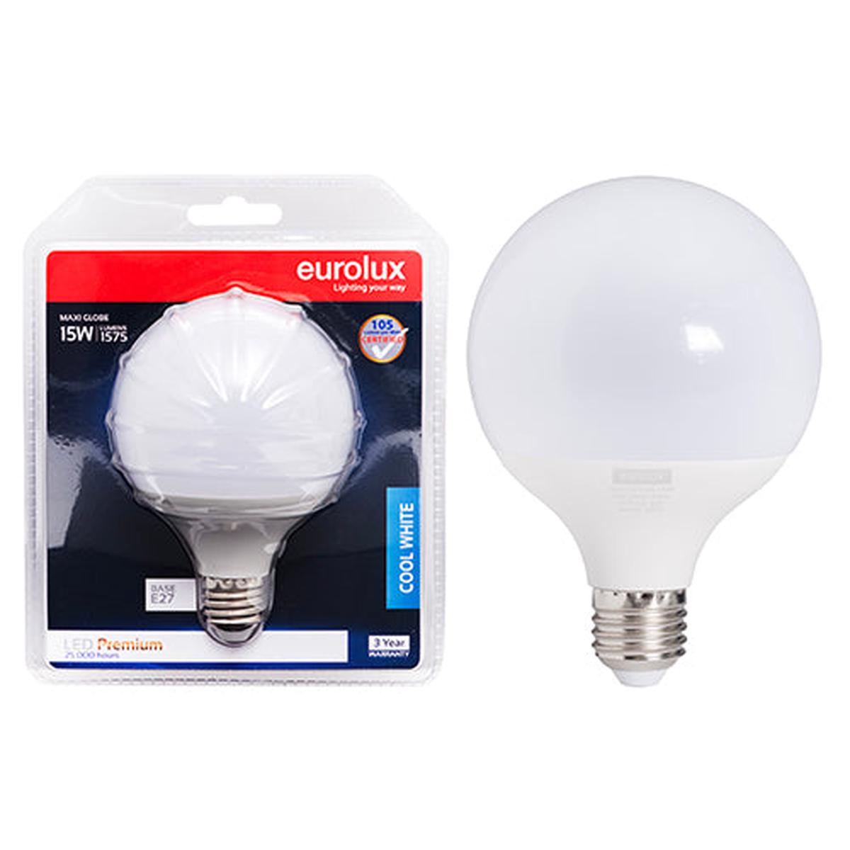 Eurolux LED Mini Maxi Globe G95mm Premium 15W E27 4000K N