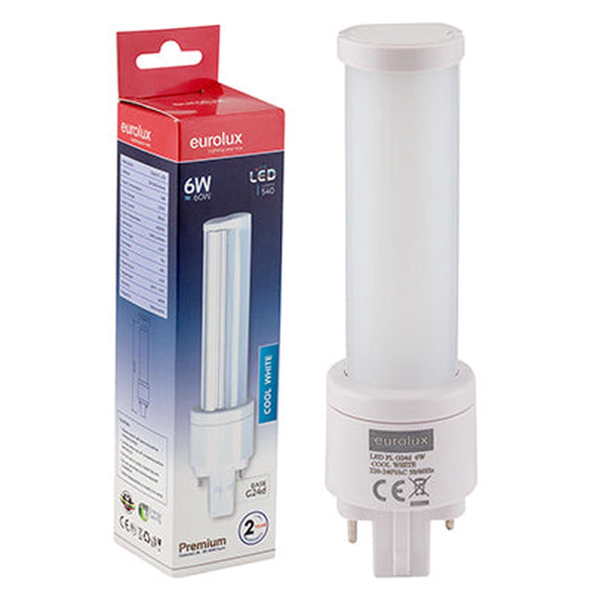 Eurolux LED PL 2Pin Premium 6w G24d 4000K