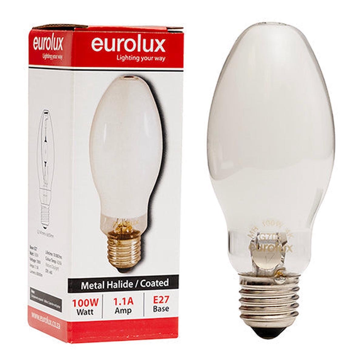 Eurolux Metal Halide Opal Elliptic E27 100W Natural DL