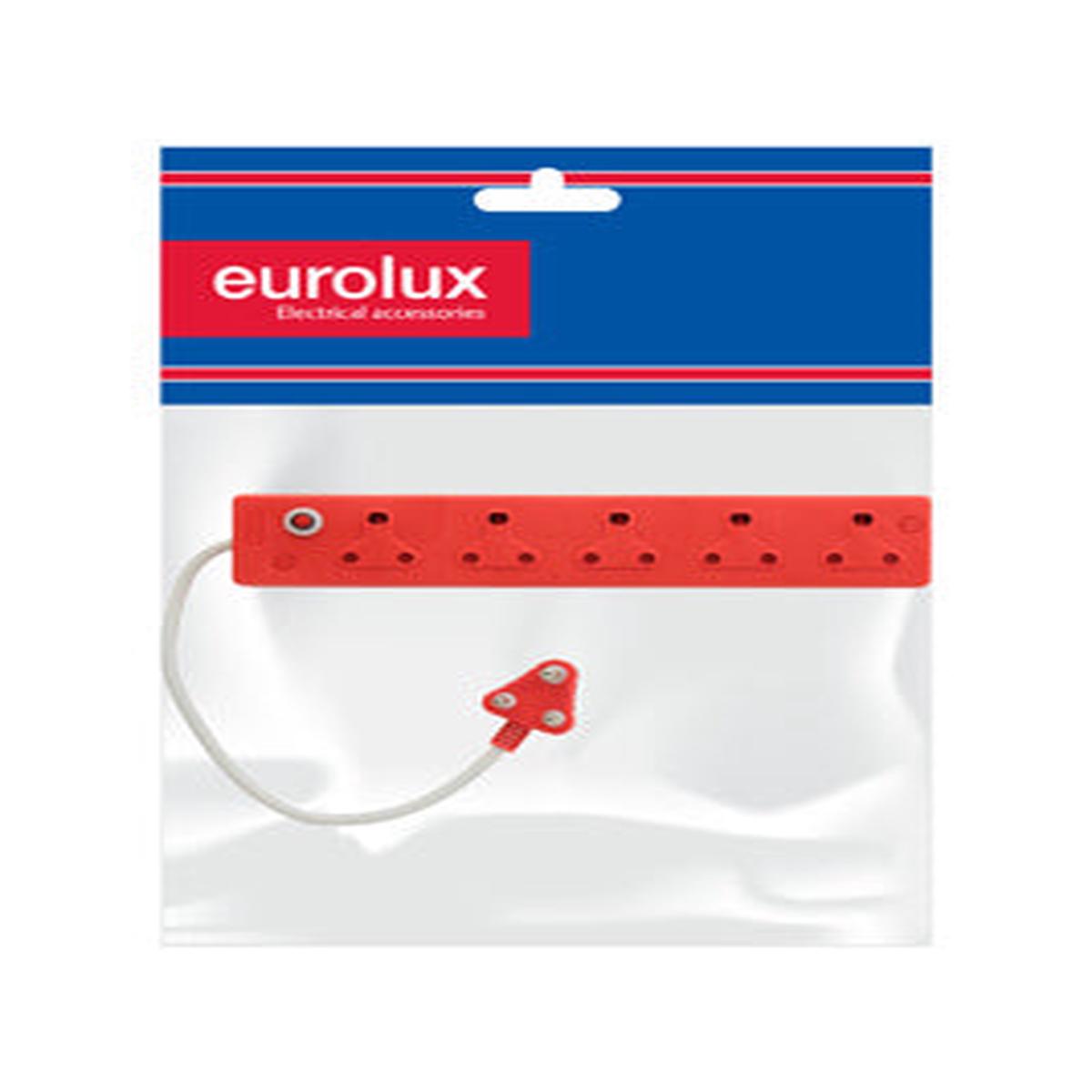 Eurolux Multiplug 5 Way 5x16A Dedicated Red