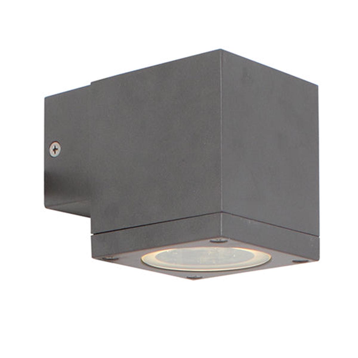 Eurolux Outdoor Wall Light Kube Down Or Up Only Graphite