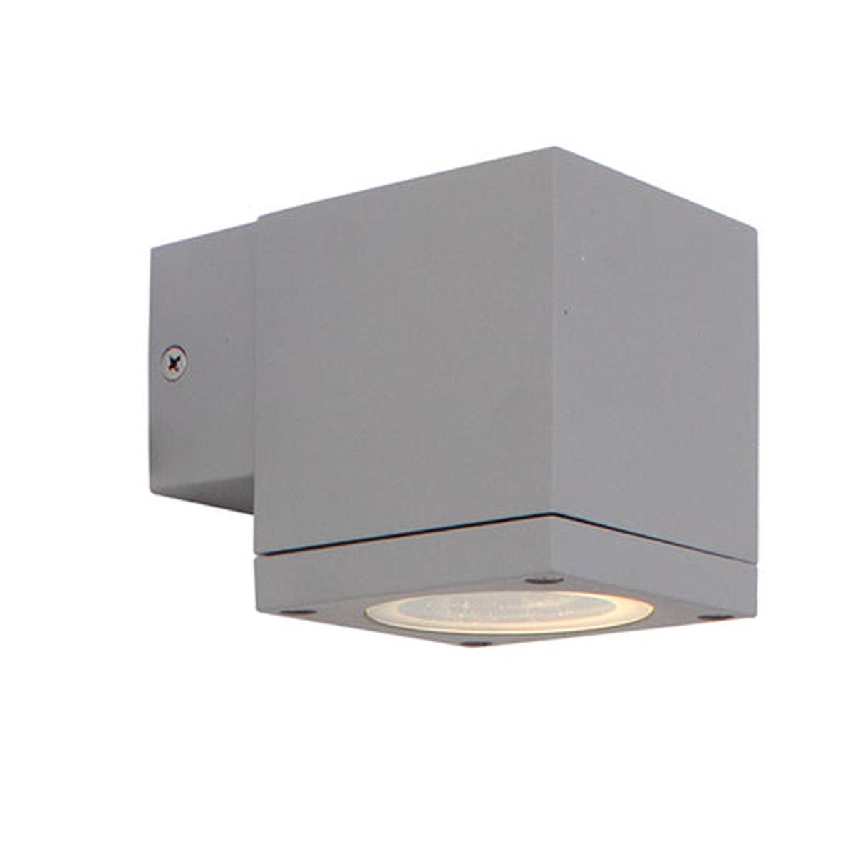 Eurolux Outdoor Wall Light Kube Down Or Up Only Silver