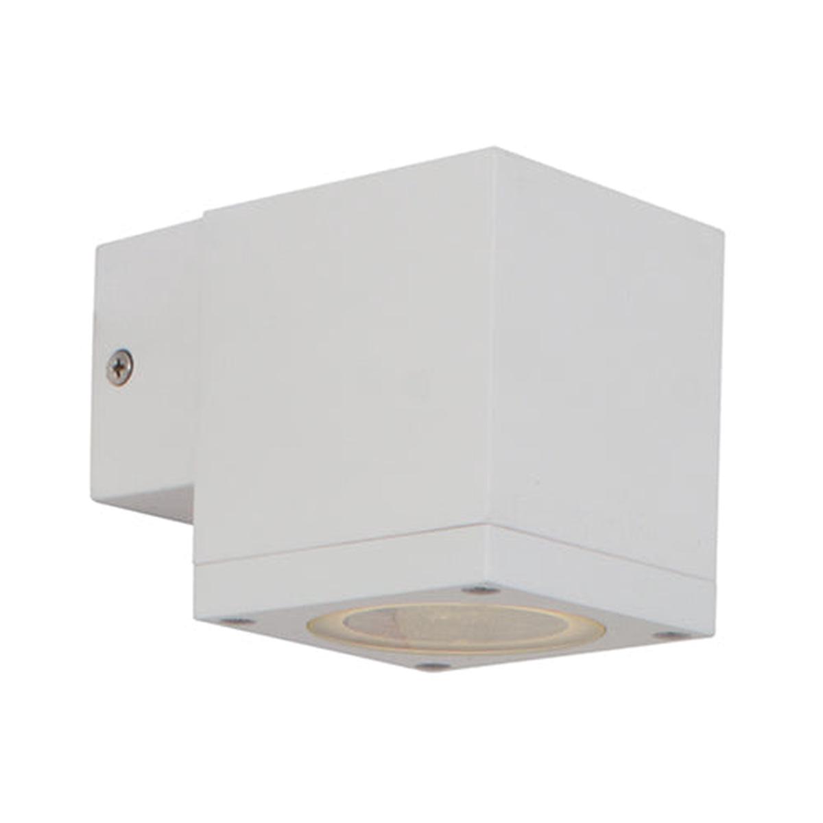 Eurolux Outdoor Wall Light Kube Down Or Up Only White