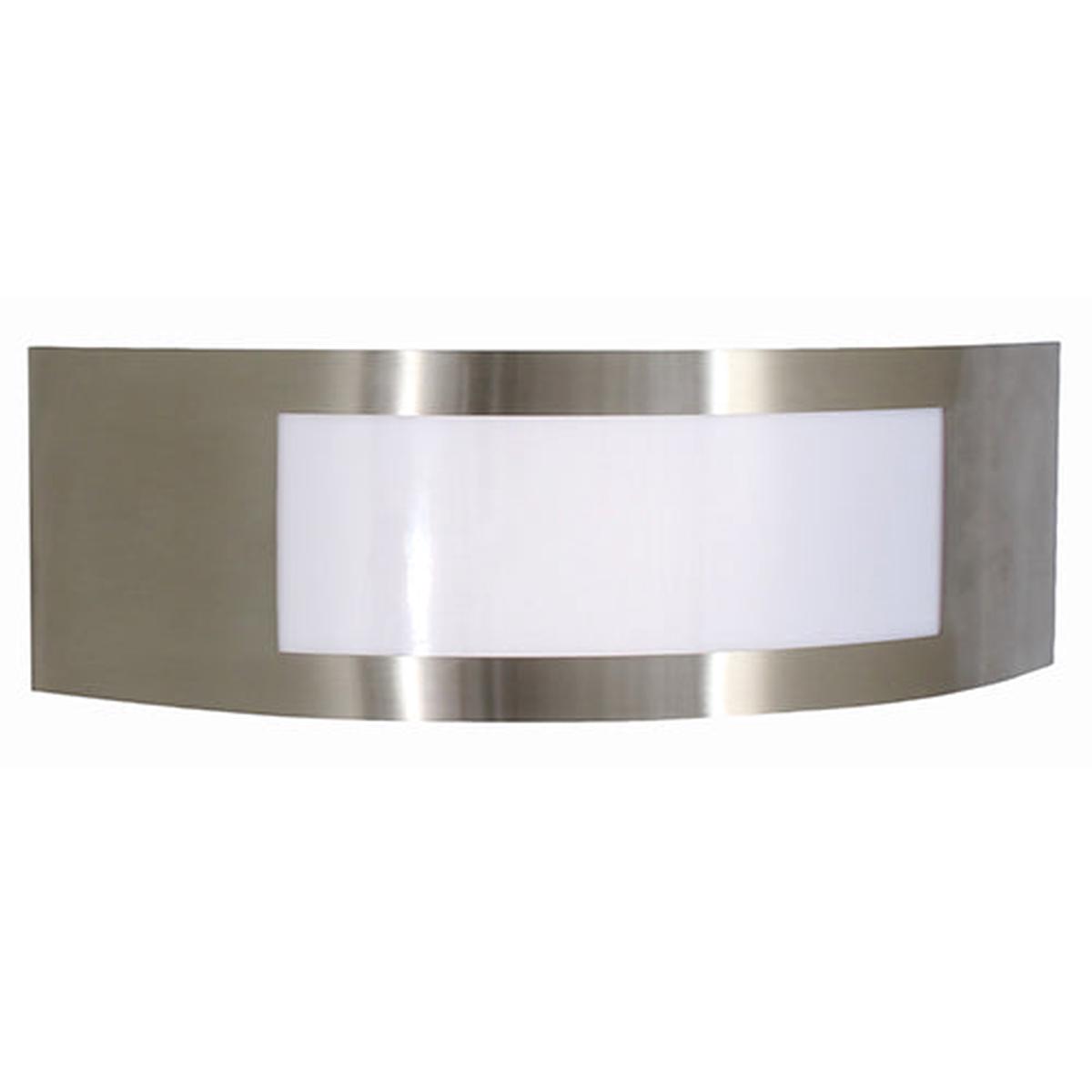 Eurolux Outdoor Wall Light Stainless Steel Plain Satin Chrome