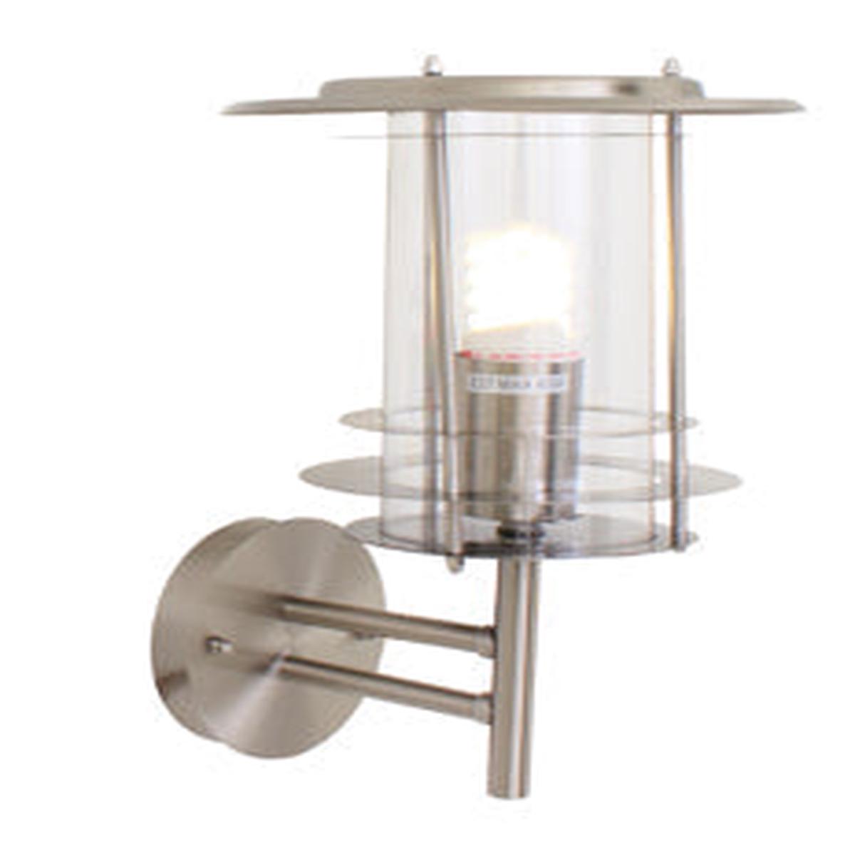 Eurolux Outdoor Wall Light Stainless Steel Upfacing Satin Chrome