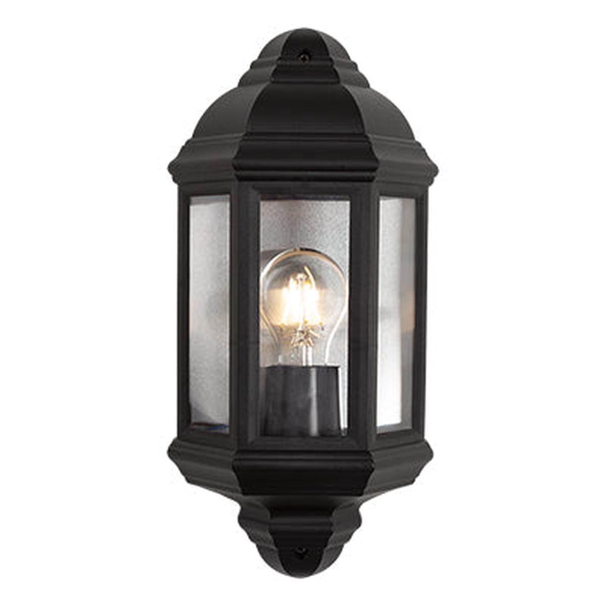 Eurolux Plastic Lantern 3 Panel Half Wall Black