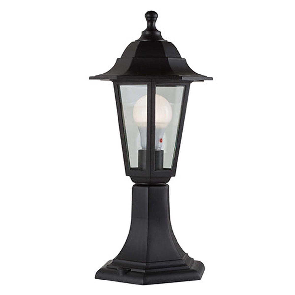 Eurolux Plastic Lantern 6 Panel Pedestal Black