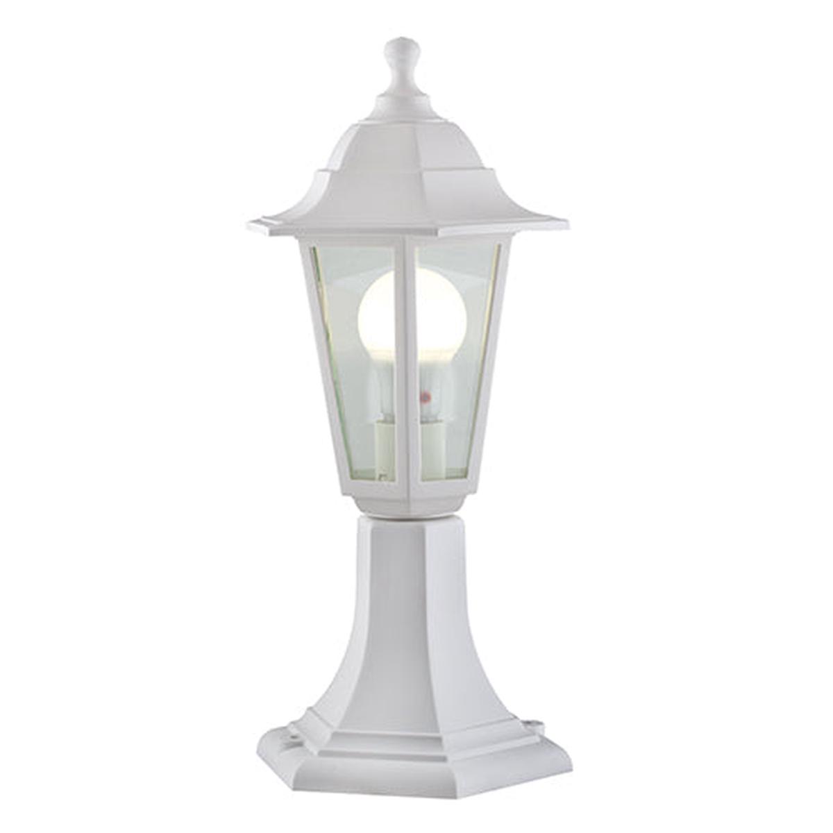 Eurolux Plastic Lantern 6 Panel Pedestal White
