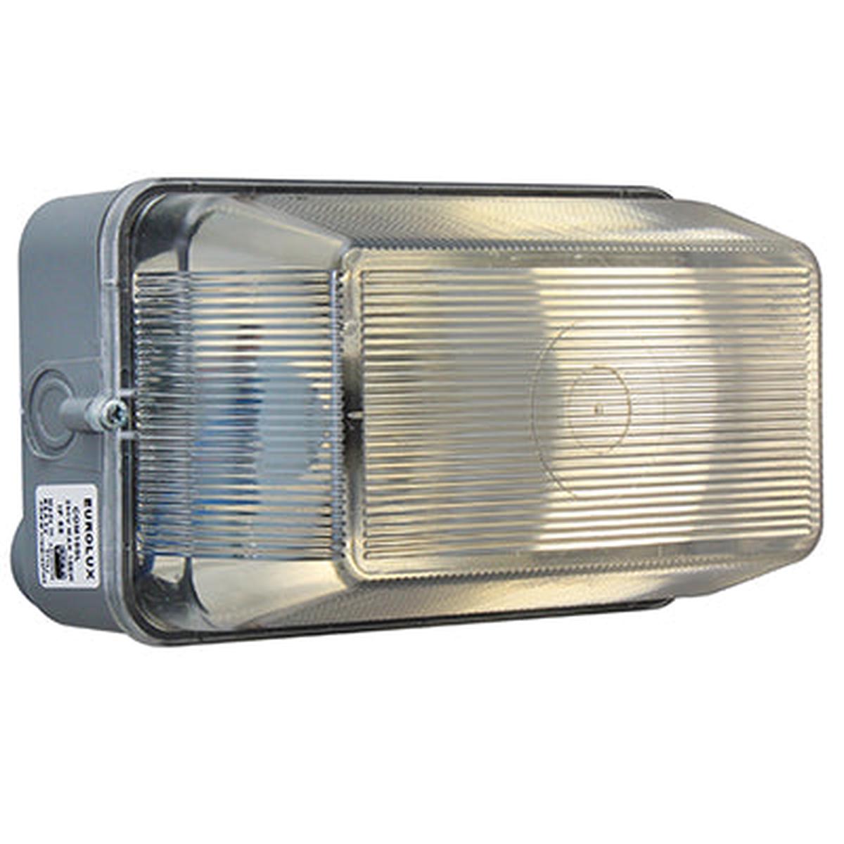 Eurolux Rectangular Bulkhead Plastic 185mm Grey 1x100w