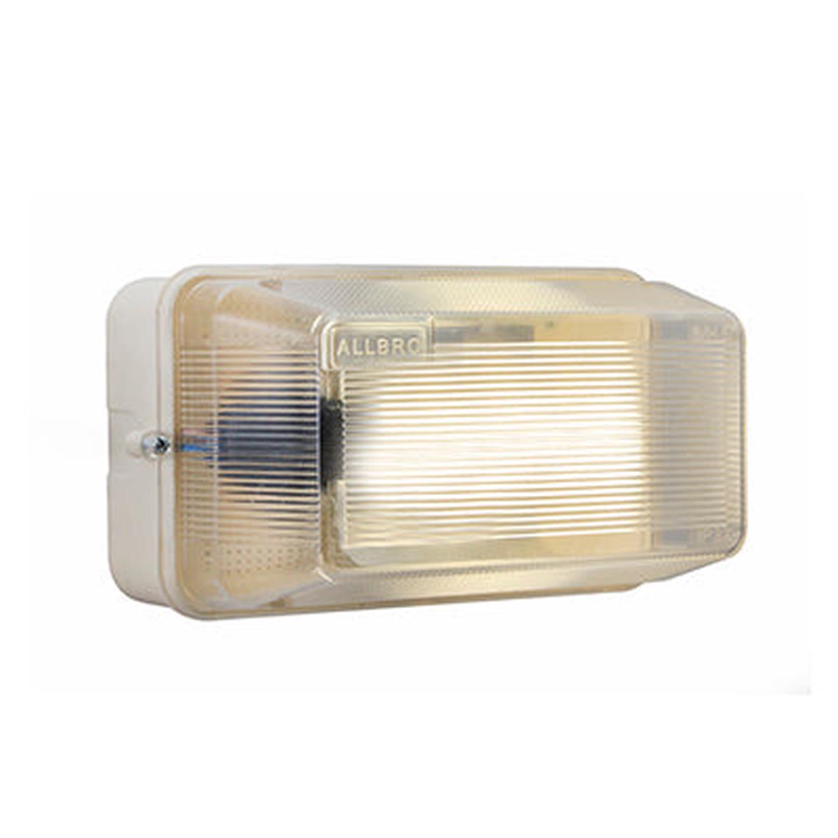 Eurolux Rectangular Bulkhead Plastic 195mm White LED 1x6w