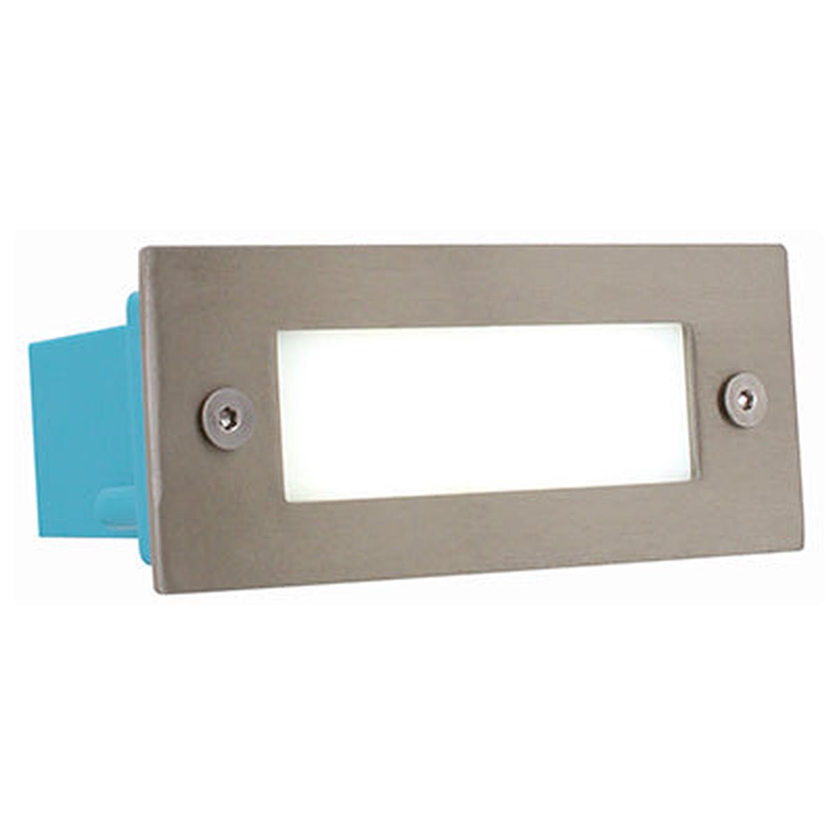 Eurolux Rectangular Plain Foot Light LED 6000K Satin Chrome