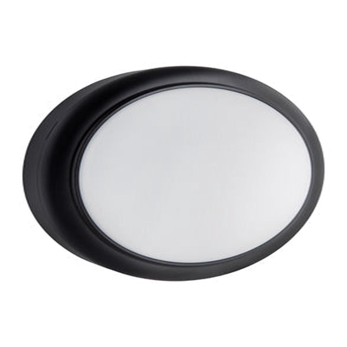 Eurolux Round Bulkhead 180mm Black LED 1x15W