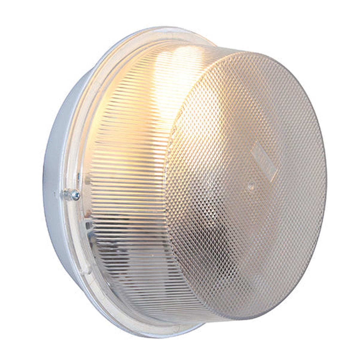 Eurolux Round Bulkhead Plastic230mm White 1x100w