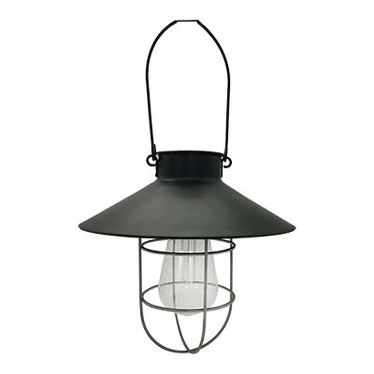 Eurolux Solar Large Hanging Cage Lantern Black