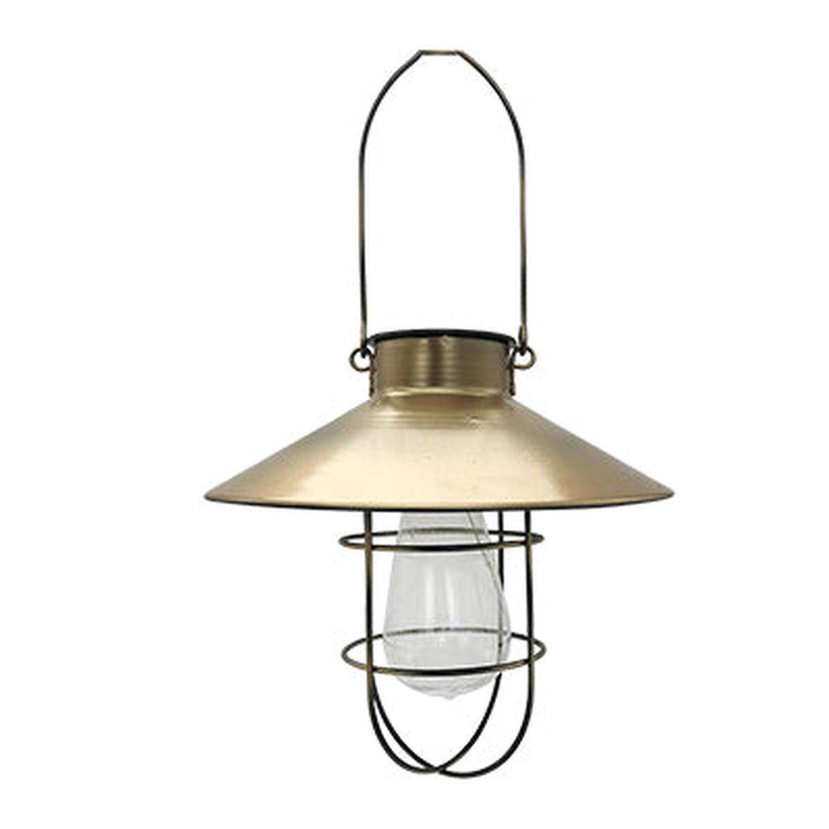 Eurolux Solar Large Hanging Cage Lantern Copper