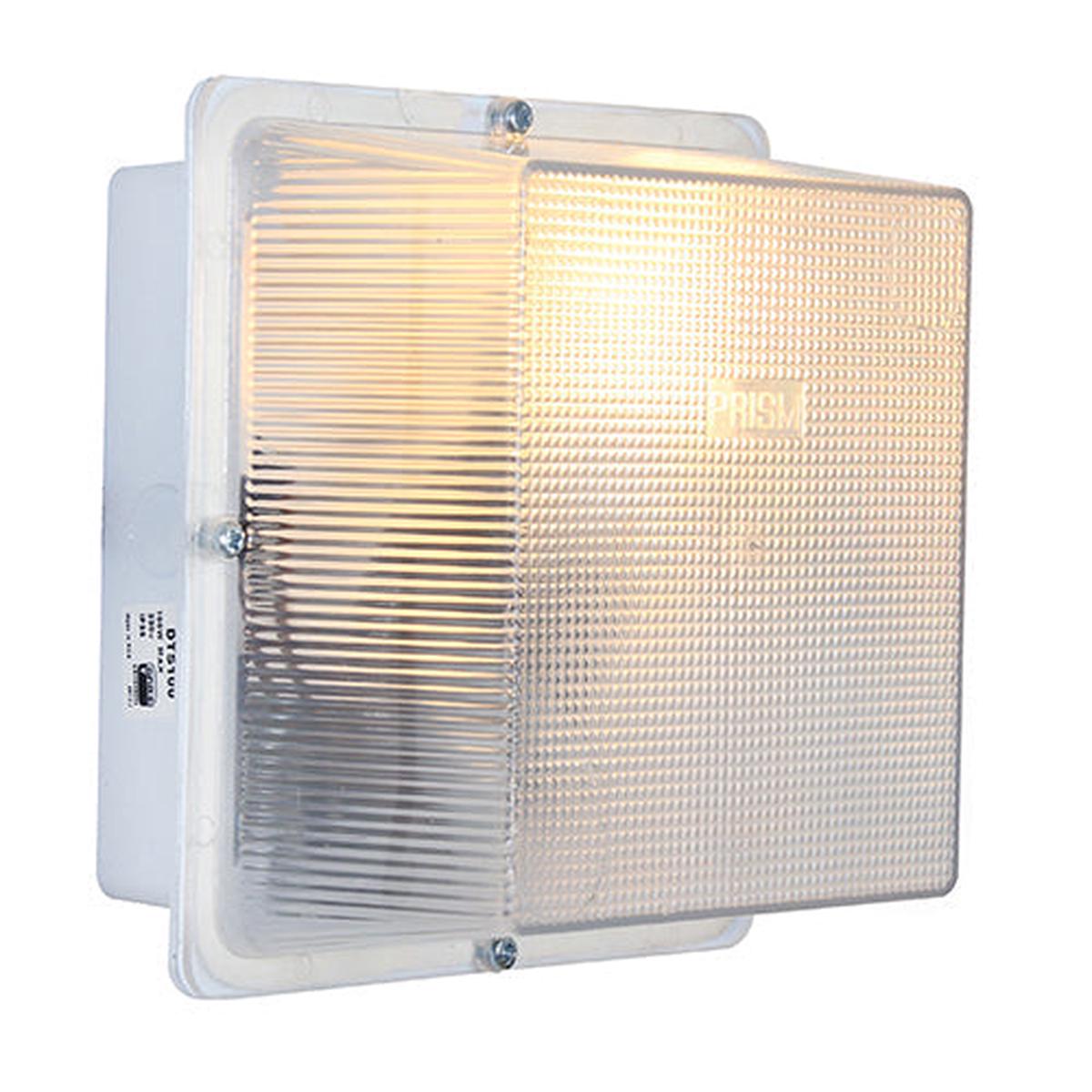 Eurolux Square Plastic Bulkhead 190mm White 1x100w