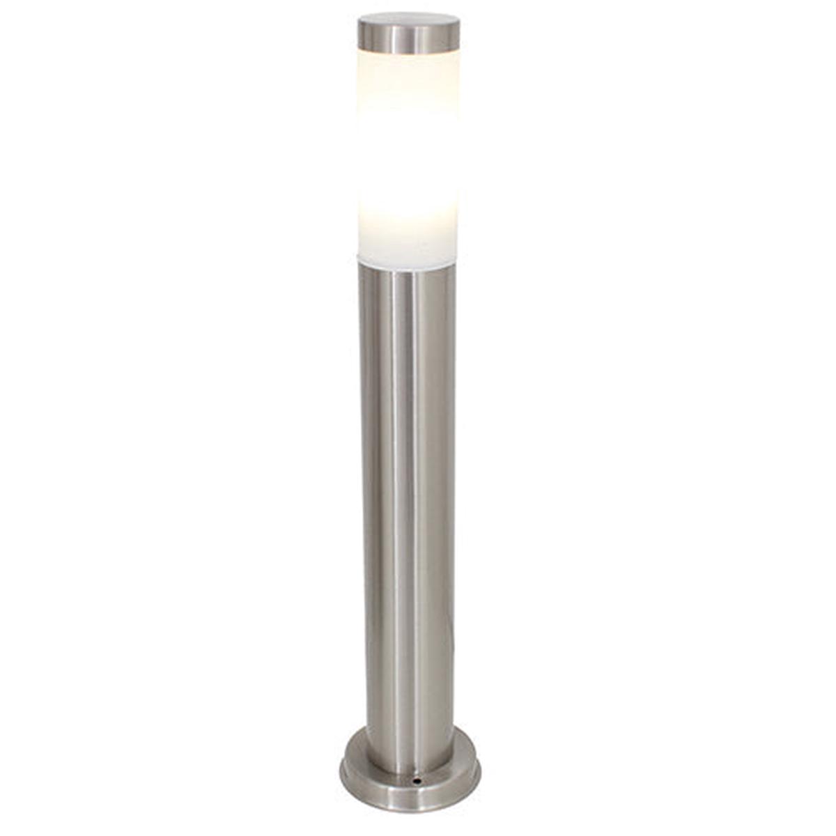 Eurolux Stainless Steel Plain Bollard Satin Chrome 650mm