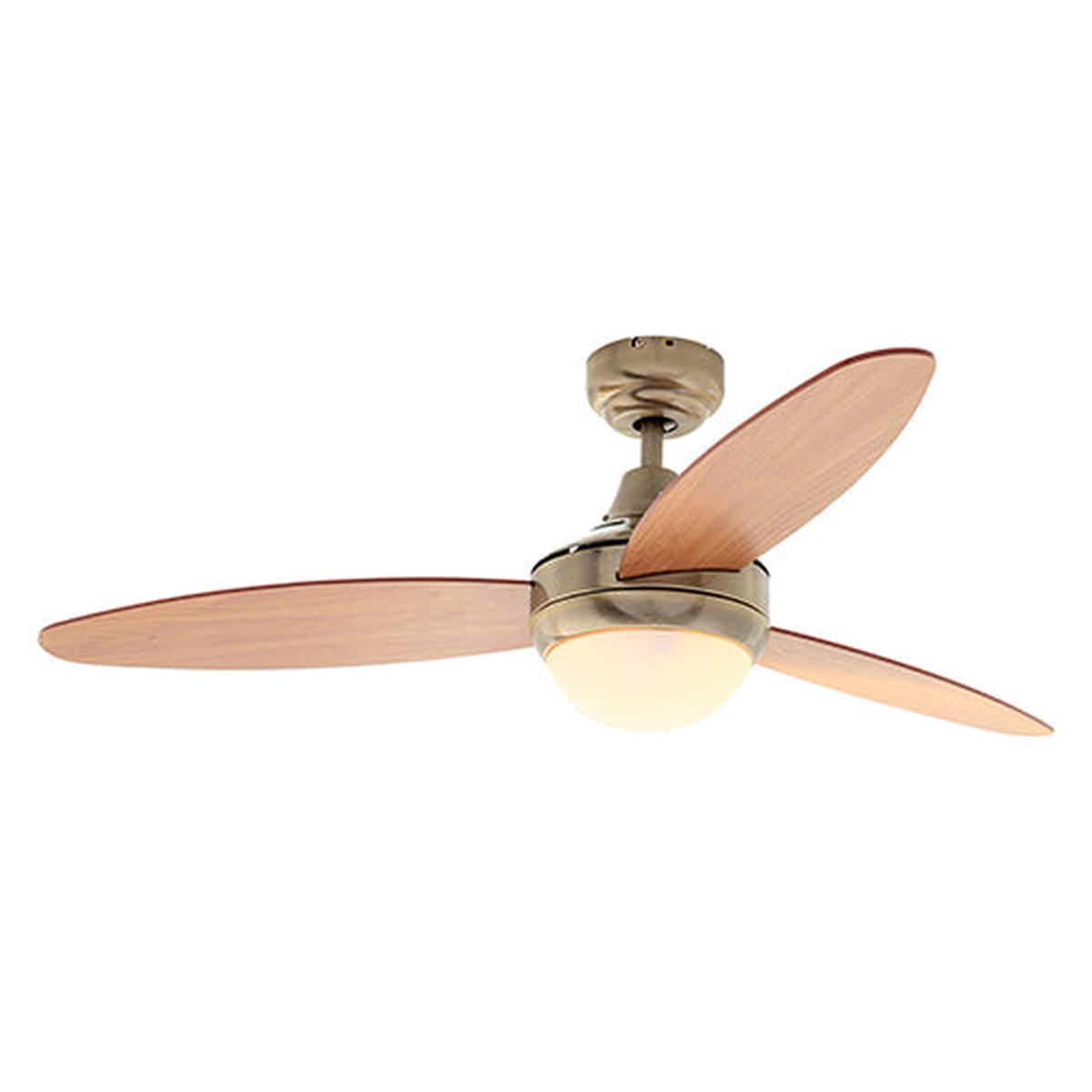 Eurolux Swirl Ceiling Fan 3 Blades AB/Cherry Wood 60W