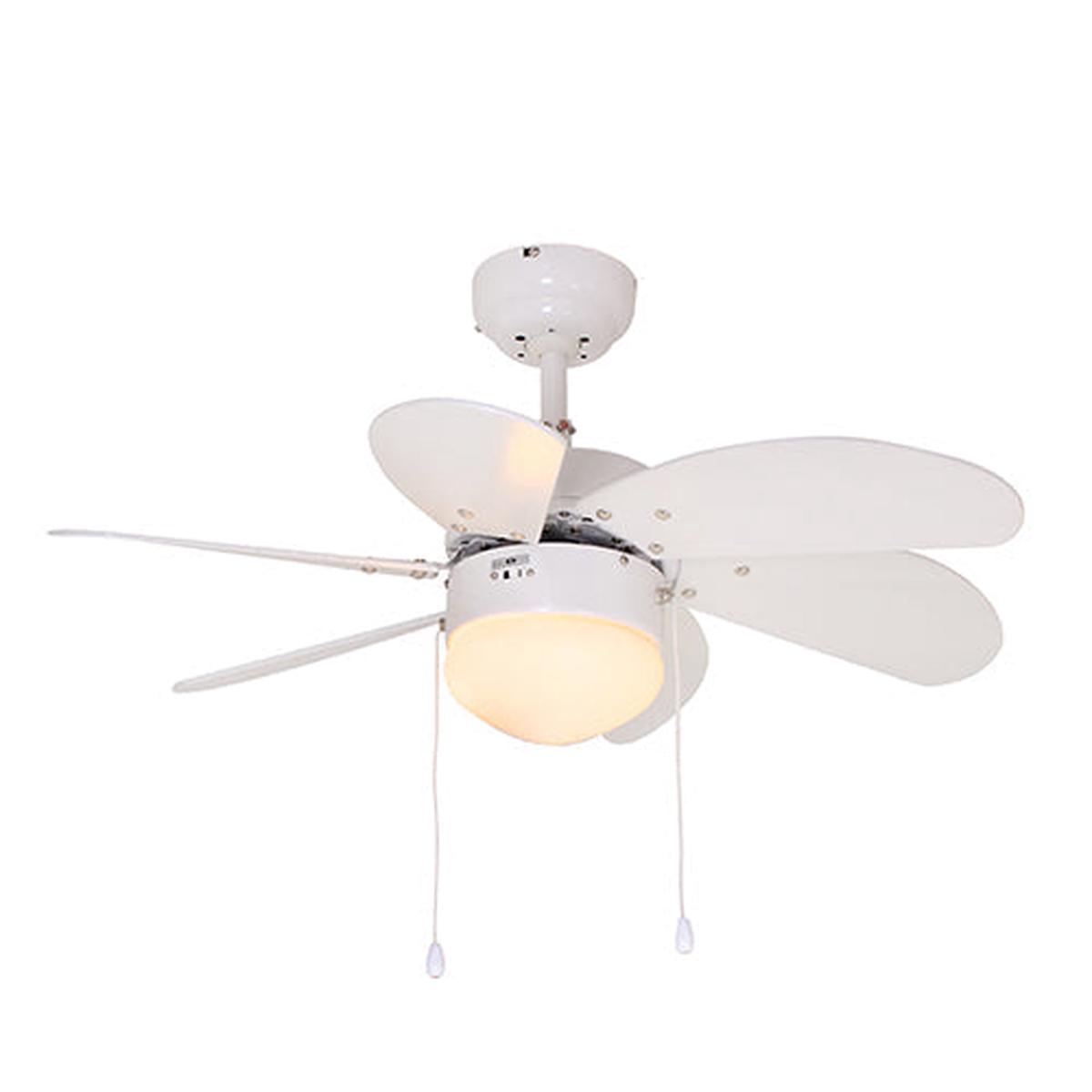 Eurolux Turbo Swirl Ceiling Fan 6 Blades White 50W