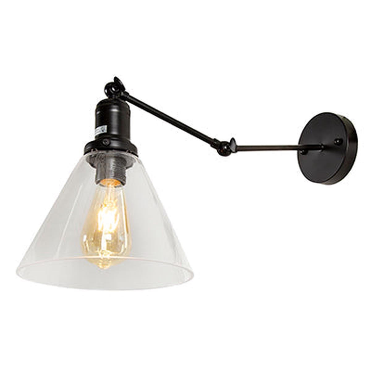Eurolux Wall Light Funnello Long Arm Black